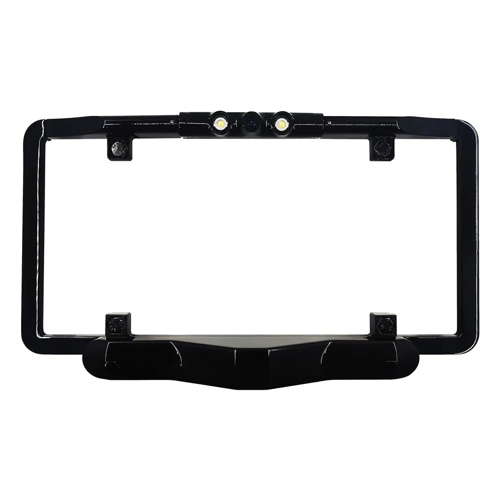 BOYO Vision VTLBSD1 Ultra-Slim Full-Frame License Plate Backup Camera with Built-in Blind Spot Detection and LED Lights, VTLBSD1