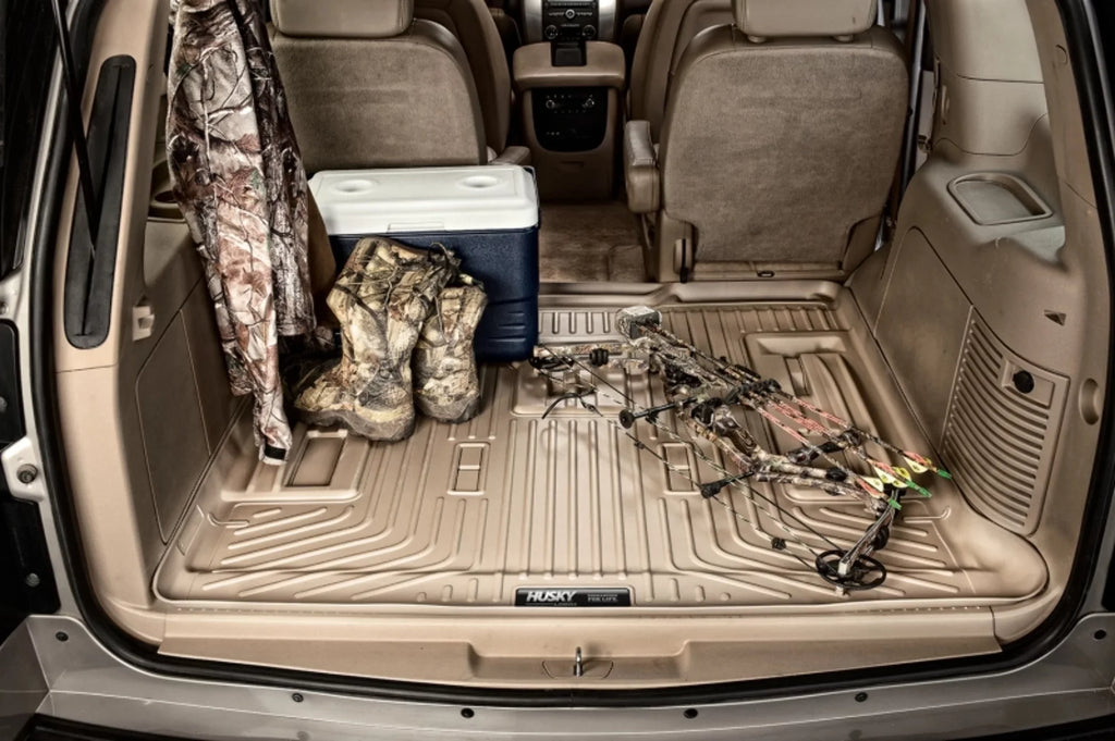 Husky by RealTruck Weatherbeater Series Cargo Liner behind 3rd Row Black Compatible with 21 Chevrolet Suburban/GMC Yukon XL Compatible with select: 2021-2023 Cadillac Escalade