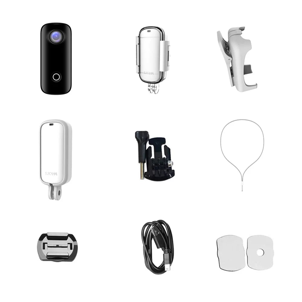 SJCAM C100 Action 1080P30fps Digital Video 30M Fluid Magnetic Body Built-in Battery WiFi Connection APP Sharing with Fluid Case Back Clip Lanyard