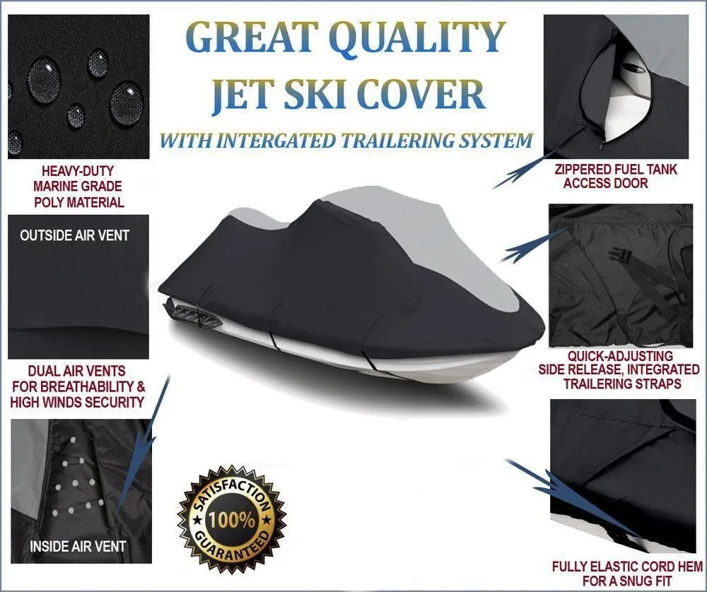 SUPER HEAVY-DUTY Jet Ski Cover jetski Compatible for PWC Sea Doo Sea-Doo RXT- X aS 260 2011-2016