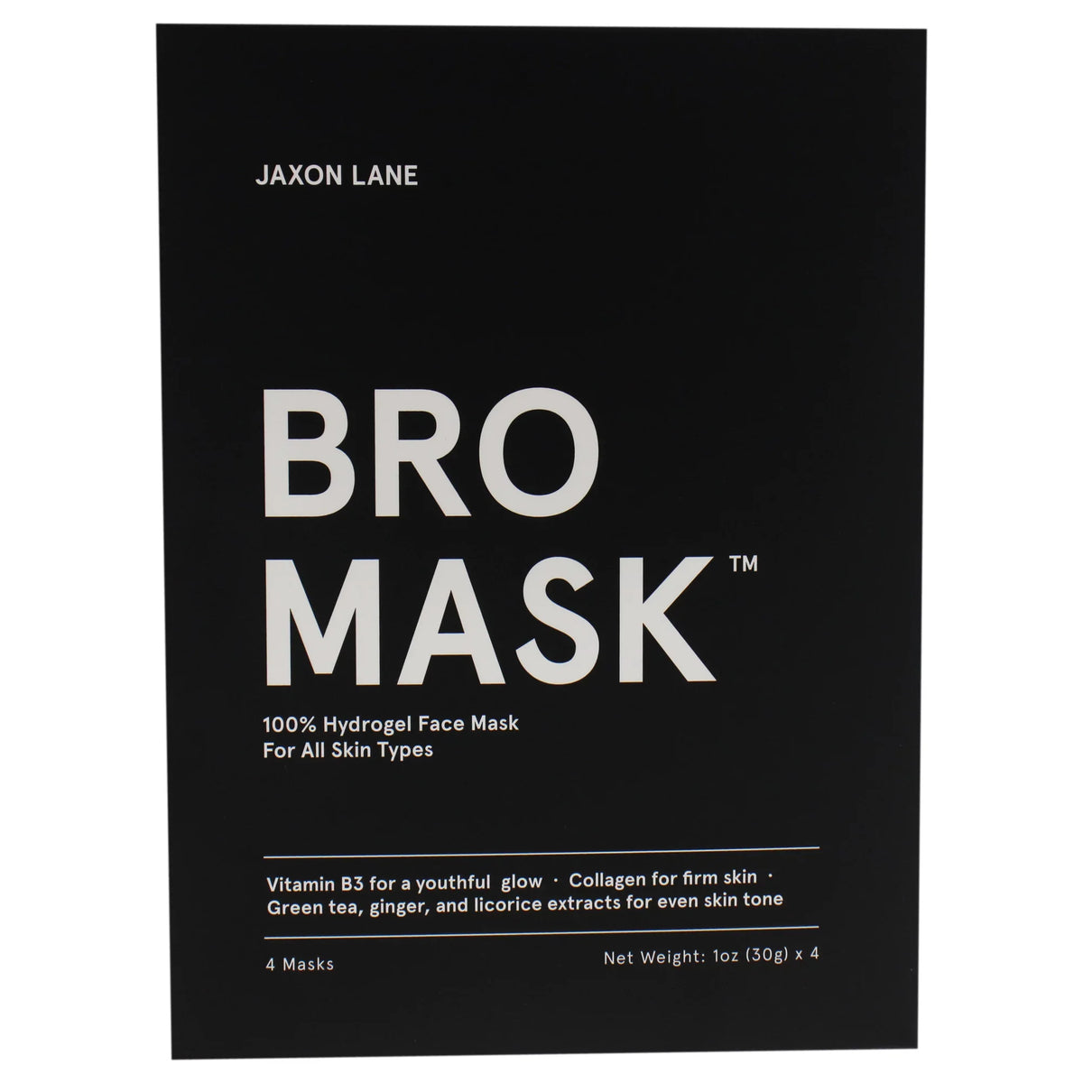 Jaxon Lane Bro Sheet Mask, 4 Pc Mask