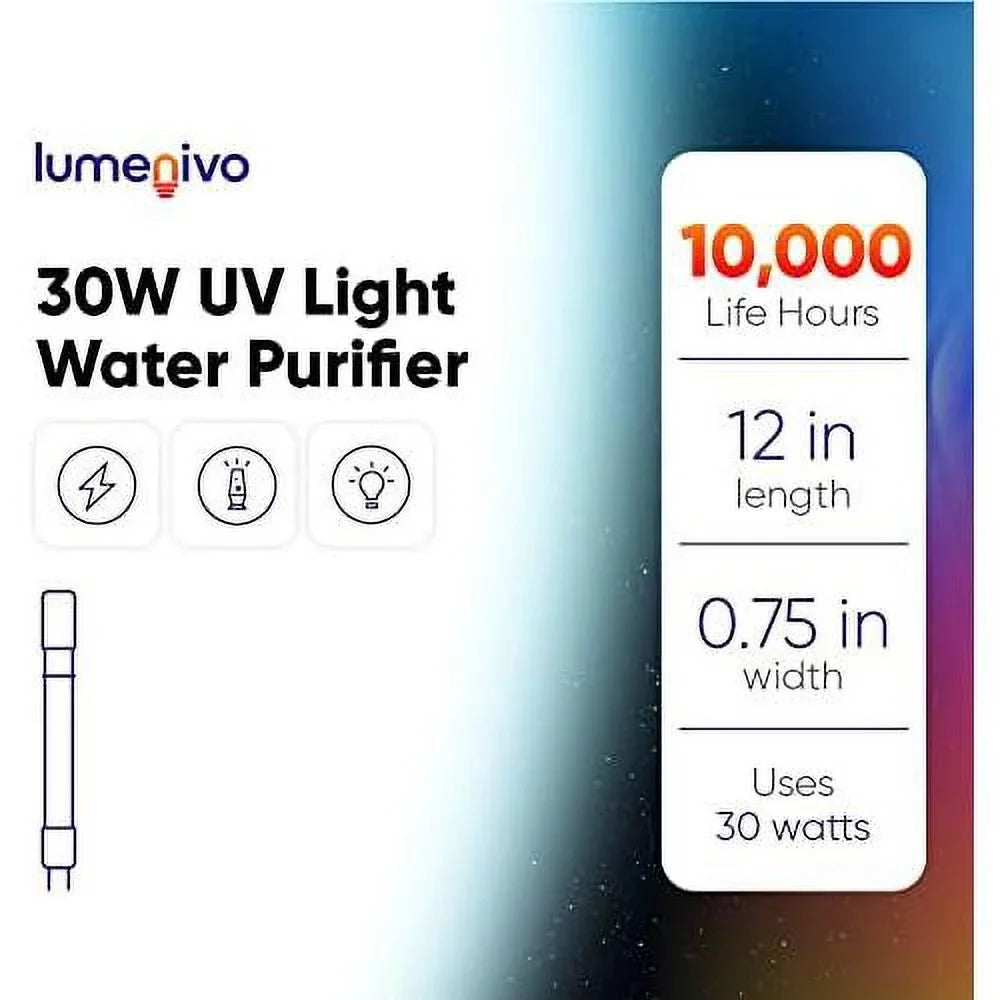 30w uv light Fluid purifier replacement lamp for aquasana whole house Fluid filter system, sterilight uv lamp filter - 1 pack