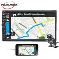 Polarlander Double Din Car Stereo Player Car Audio 7-inch HD Touch Monitor Car Radio Bluetooth with Multimedia SD USB FM AUX MP5/4/3 Mirror Link Function with 4LED Backup Camera