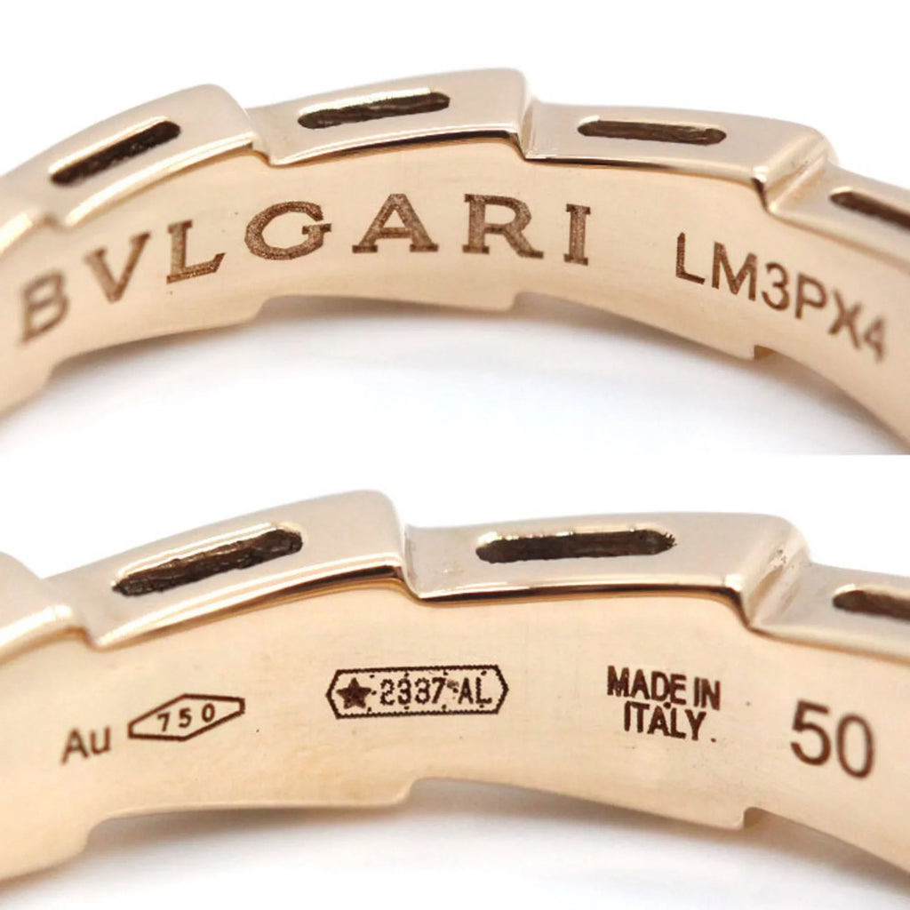 Pre-Owned BVLGARI Bvlgari K18PG Pink Gold Serpenti Viper Ring 349649 50 4.3g Women's (Good)