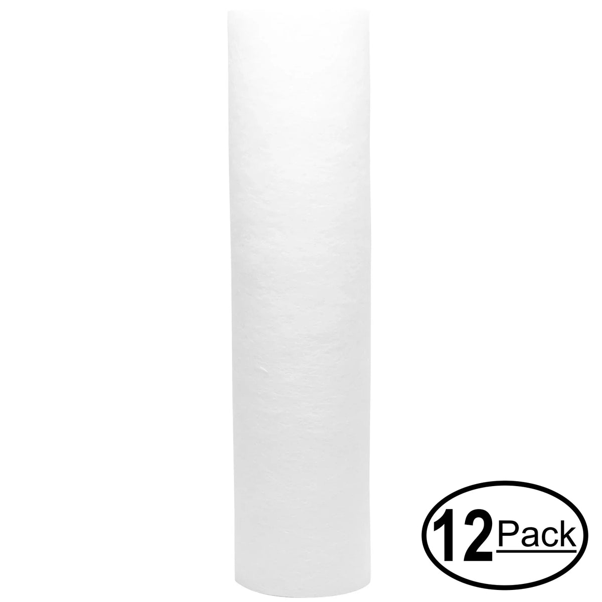 12-Pack Replacement for Flow Pur ADUWU-D Polypropylene Sediment Filter - Universal 10-inch 5-Micron Cartridge for Flow Pur Double canister Under Counter Drinking Fluid Units - Denali Pure Brand