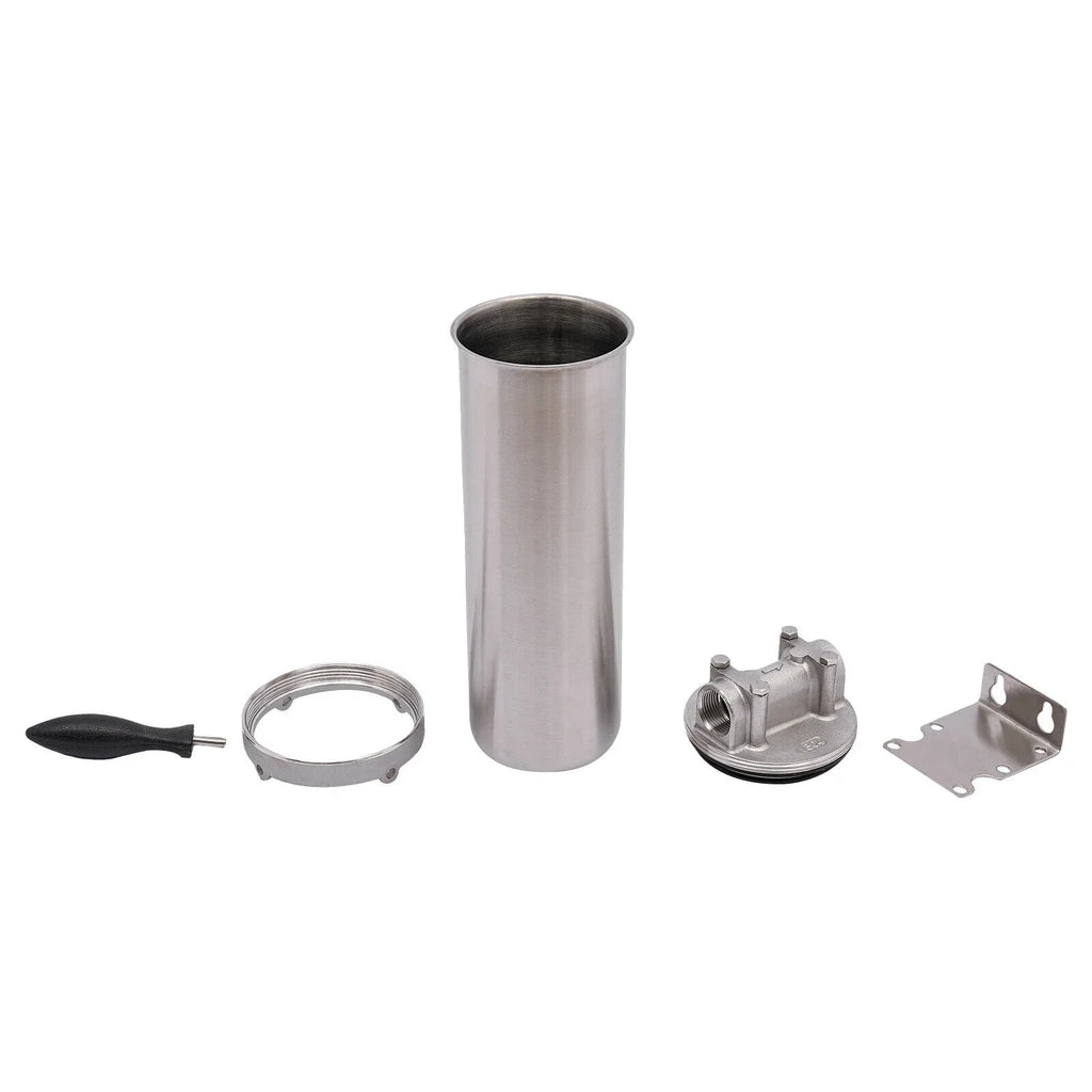 Fluid Filter Housing For 10" Cartridges 3/4" Npt 304 Stainless Steel Heavy Duty