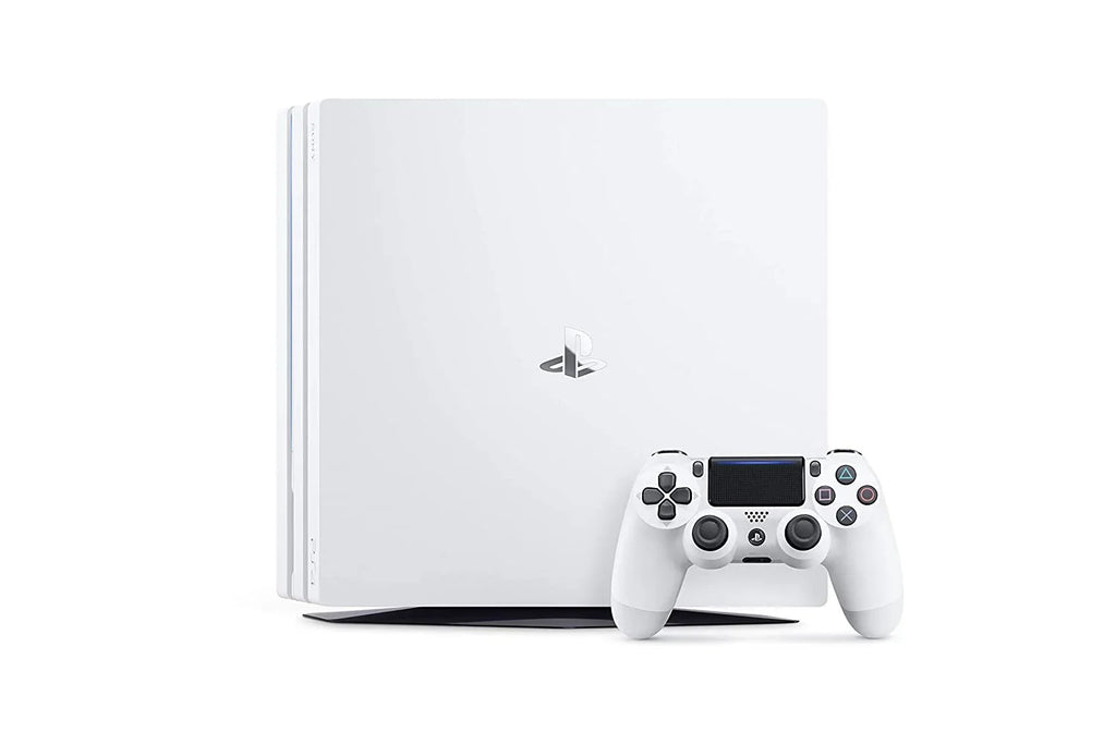 PlayStation 4 Pro 1TB Only White Gaming Console with HDMI Cable BOLT AXTION Bundle Like New
