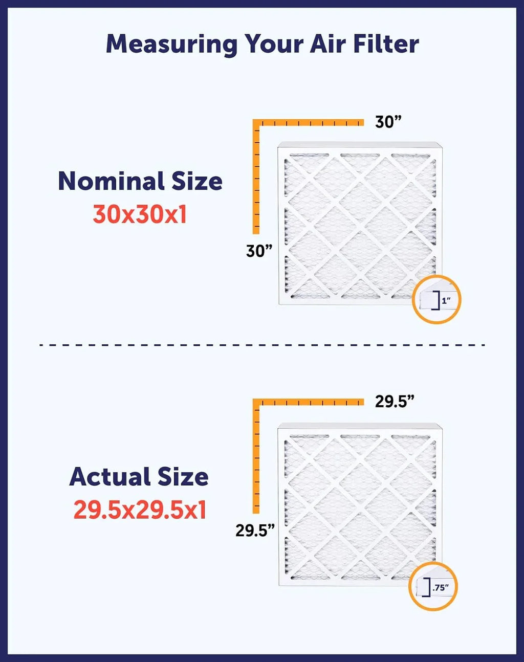 Filter King 20x27x1 Air Filter | 4-PACK | MERV 8 HVAC Pleated A/C Furnace Filters | MADE IN USA | Actual Size: 20 x 27 x .75"