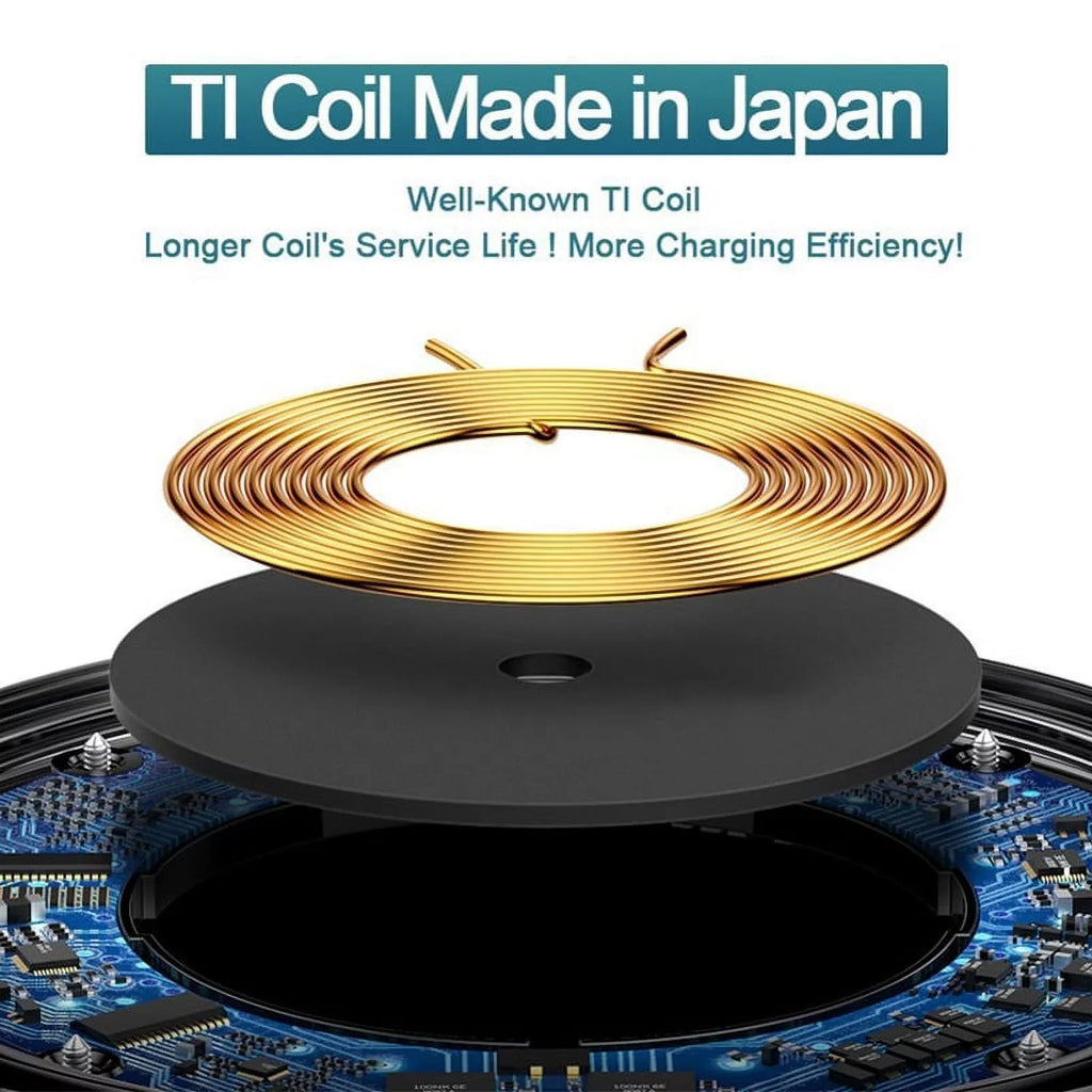 10W Fast Charging Ultra Slim Wireless Charger Pad w 18W Compact Adaptive Fast USB Home Wall AC Charger K3K for Nokia Lumia 1020 - Razer Phone 2 - Galaxy S9+ S9, S8+ S8 S7 S6 Edge+ Edge