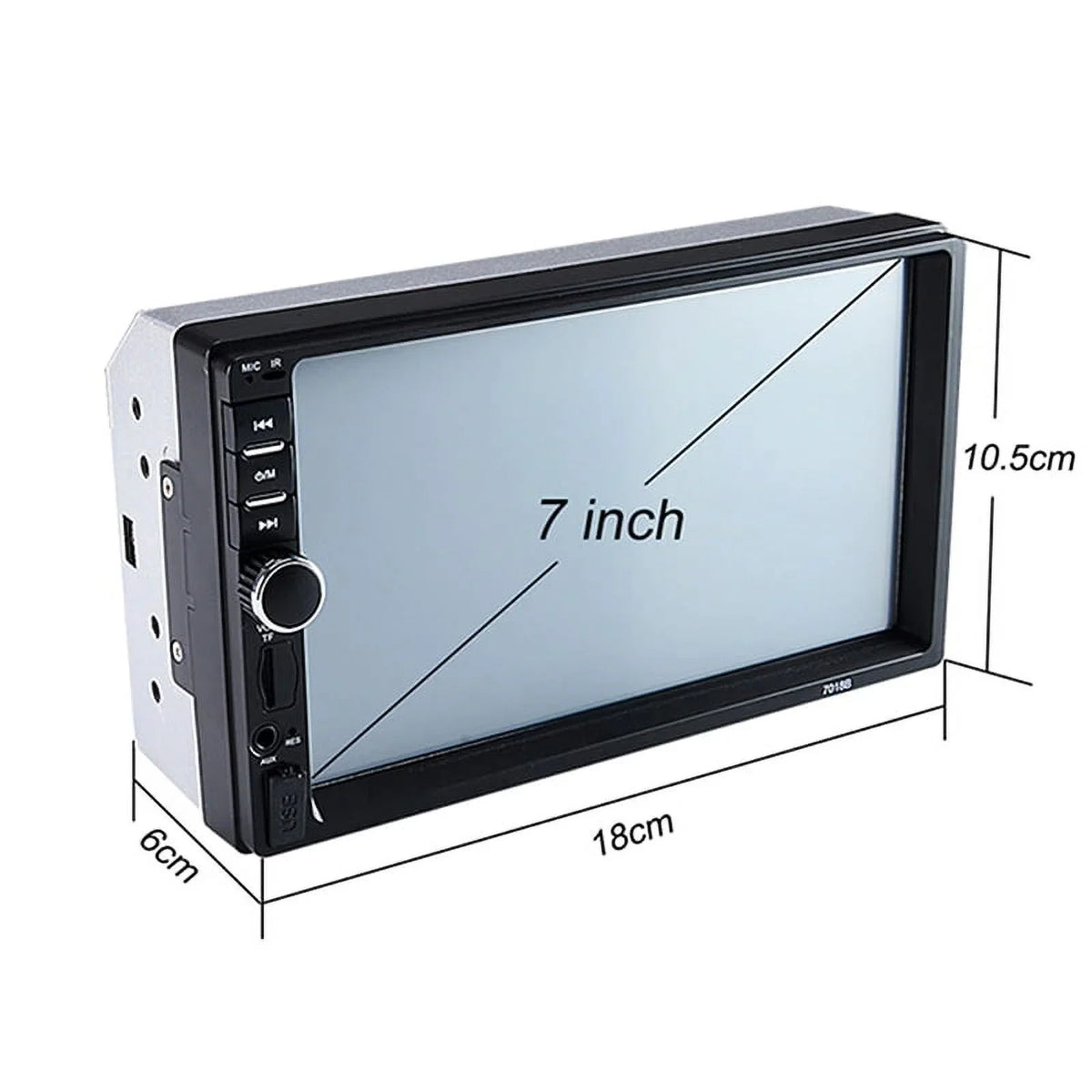 Polarlander Double Din Car Stereo Player Car Audio 7-inch HD Touch Monitor Car Radio Bluetooth with Multimedia SD USB FM AUX MP5/4/3 Mirror Link Function with 4LED Backup Camera