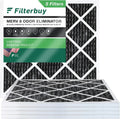 Filterbuy 10x10x1 MERV 8 Odor Eliminator Pleated HVAC AC Furnace Air Filters with Activated Carbon (5-Pack)