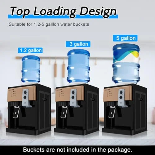 Countertop Hot and Cold Fluid Cooler Dispenser 5/3 Gallon Fluid Dispenser for Home Office Use 110V