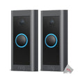 2x 1080p Wired HD Video Doorbell Black