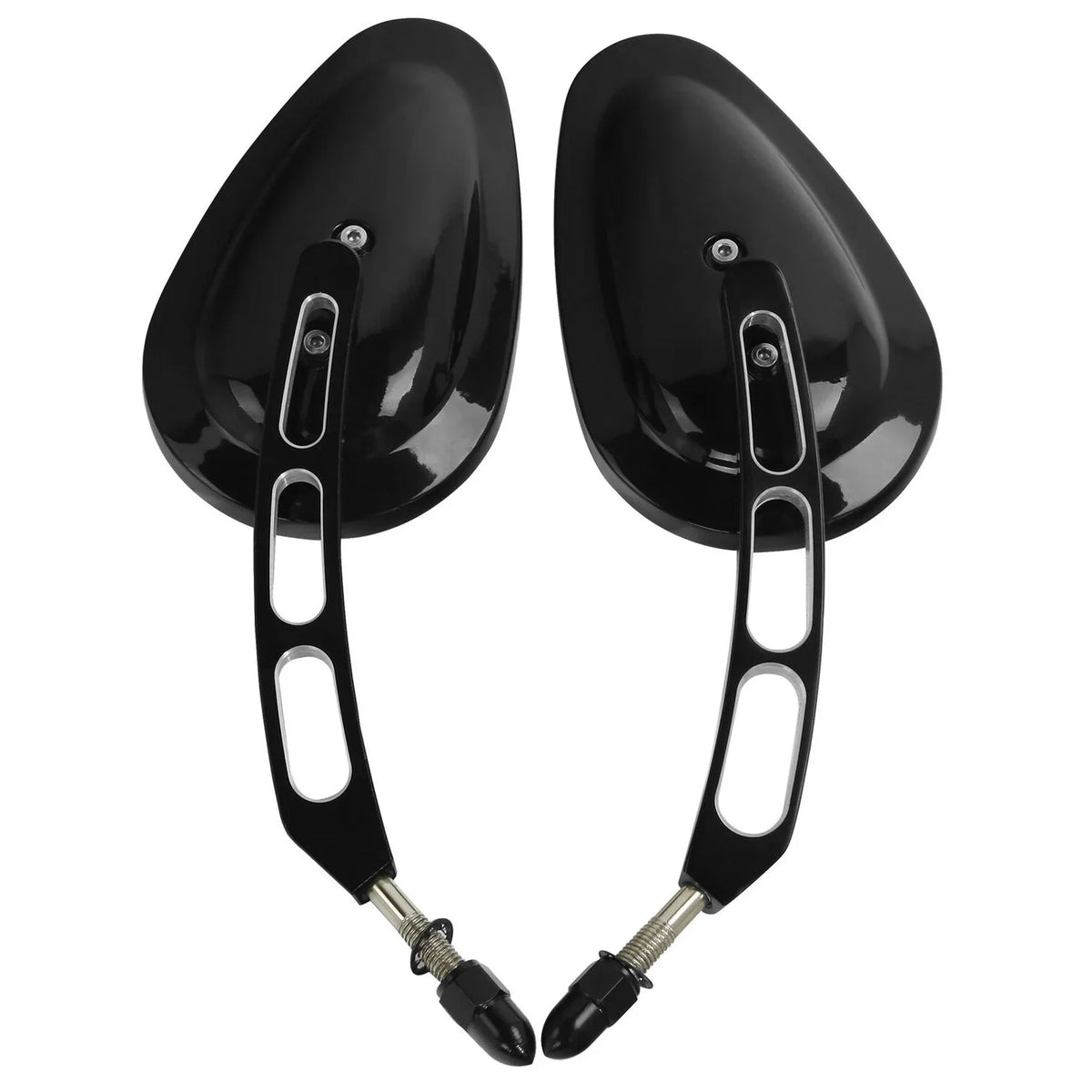 Teledu Black Rear View Mirrors Harley Softail Deluxe FLSTN Fits 2005-2017 Fits 2016 8mm