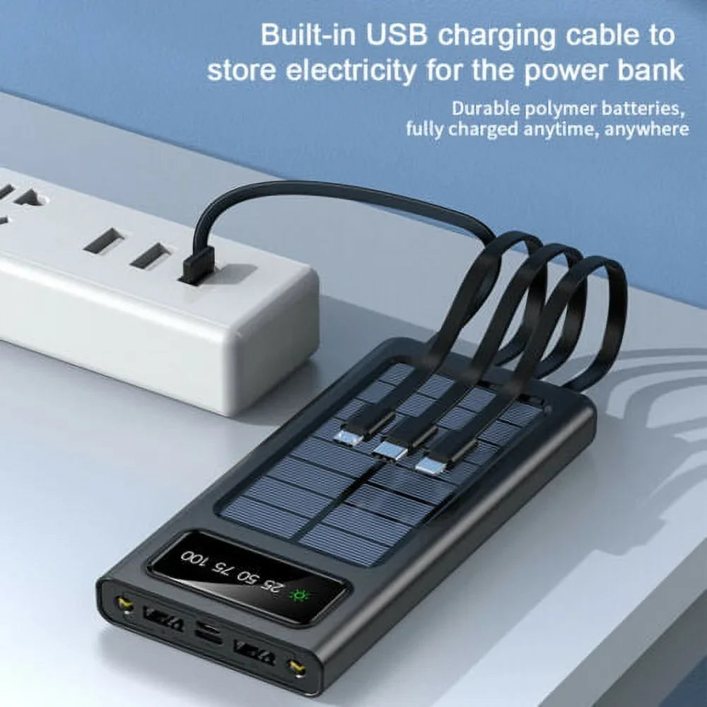 20000mAh Portable Charger,One of The Smallest and Lightest 20000Ah Power Banks, Ultra-Compact, High-Speed Charging Technology Phone Charger for iPhone, and More.Black