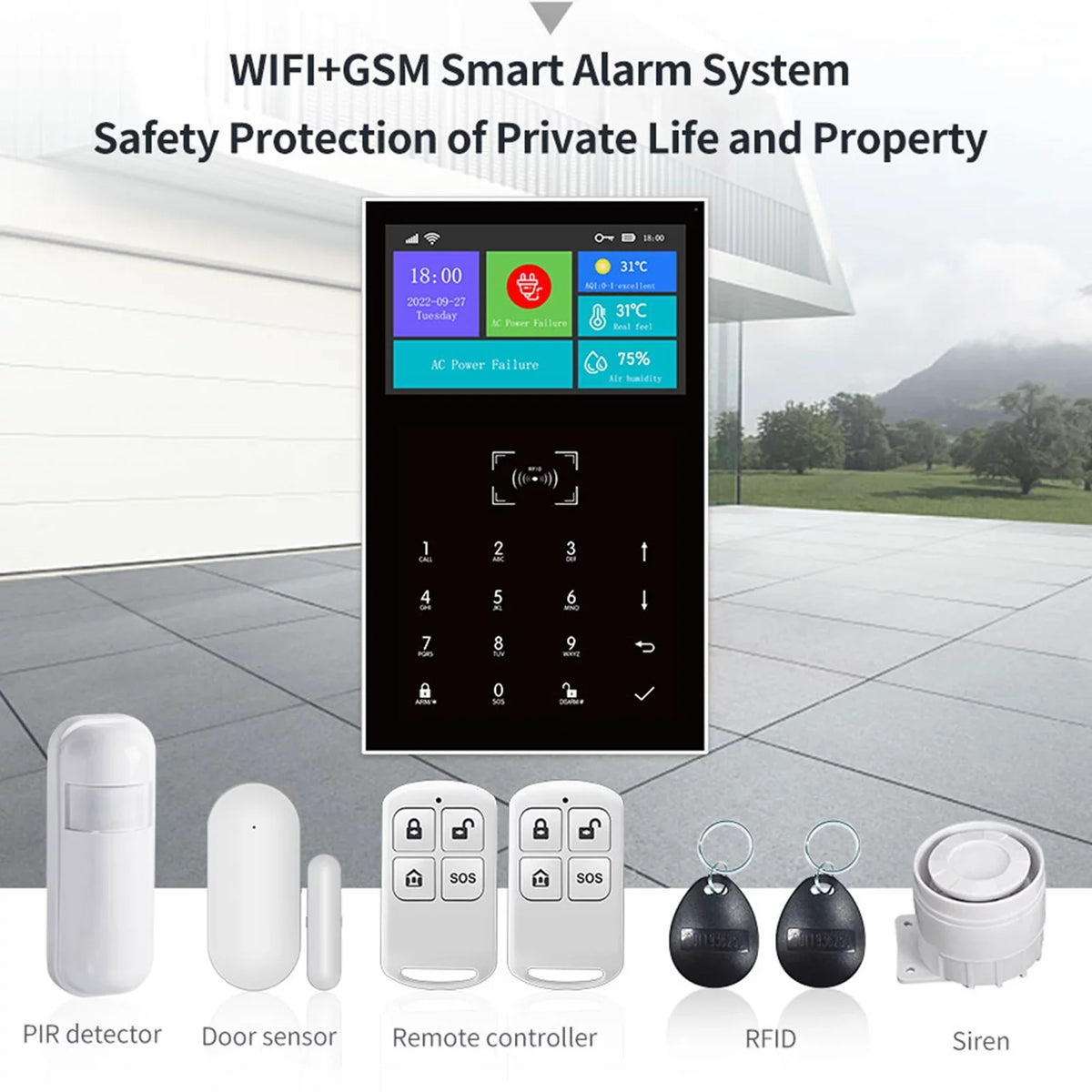 moobody All Touch USB Monitor Wireless WIFI GSM Burglar System Smart Home DIY APP Smart Life