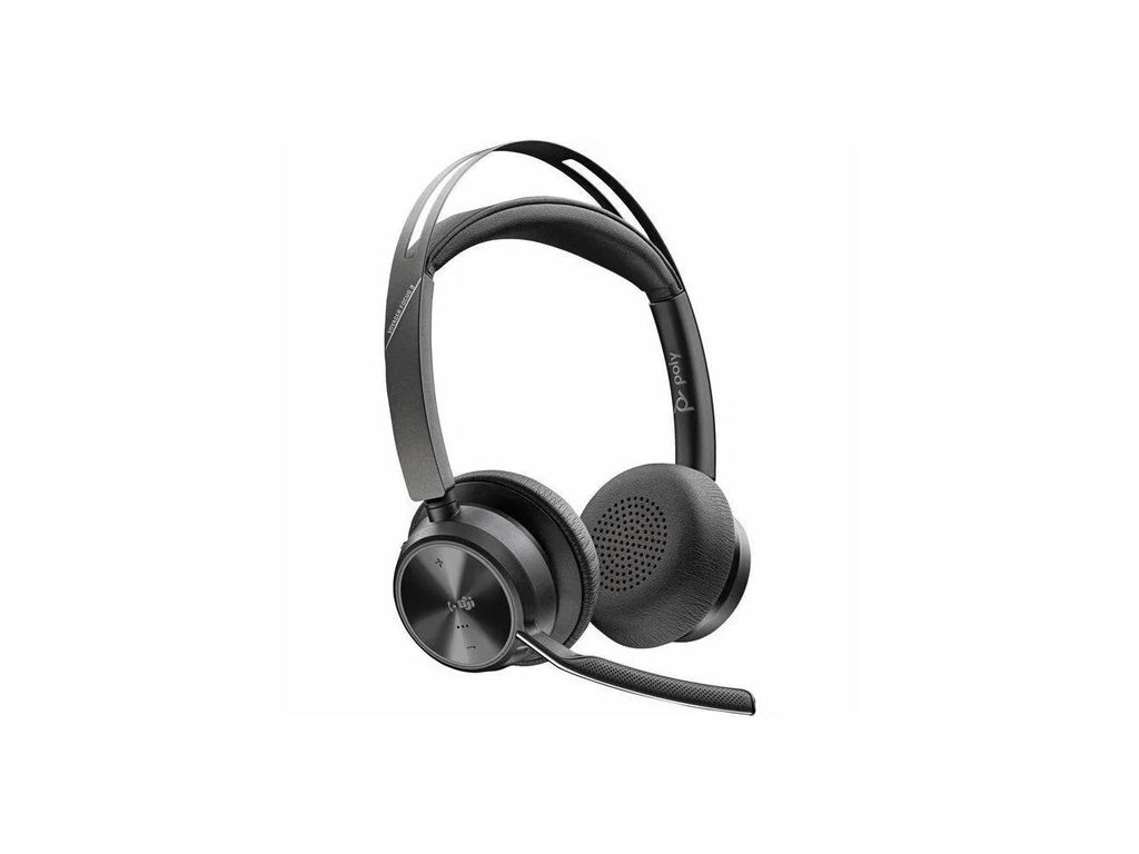 Poly Voyager Focus 2 Headset - Teams Certification - Stereo - USB Type A - Wireless - Bluetooth - 20 Hz - 20 kHz - Over-the-head, On-ear - Binaural - Ear-cup - Noise Cancelling, MEMS Tech...