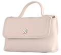 DOMINIE Crossbody Handbag /Clutch Purse White Leather With Removable Shoulder Strap Unisex Audrey