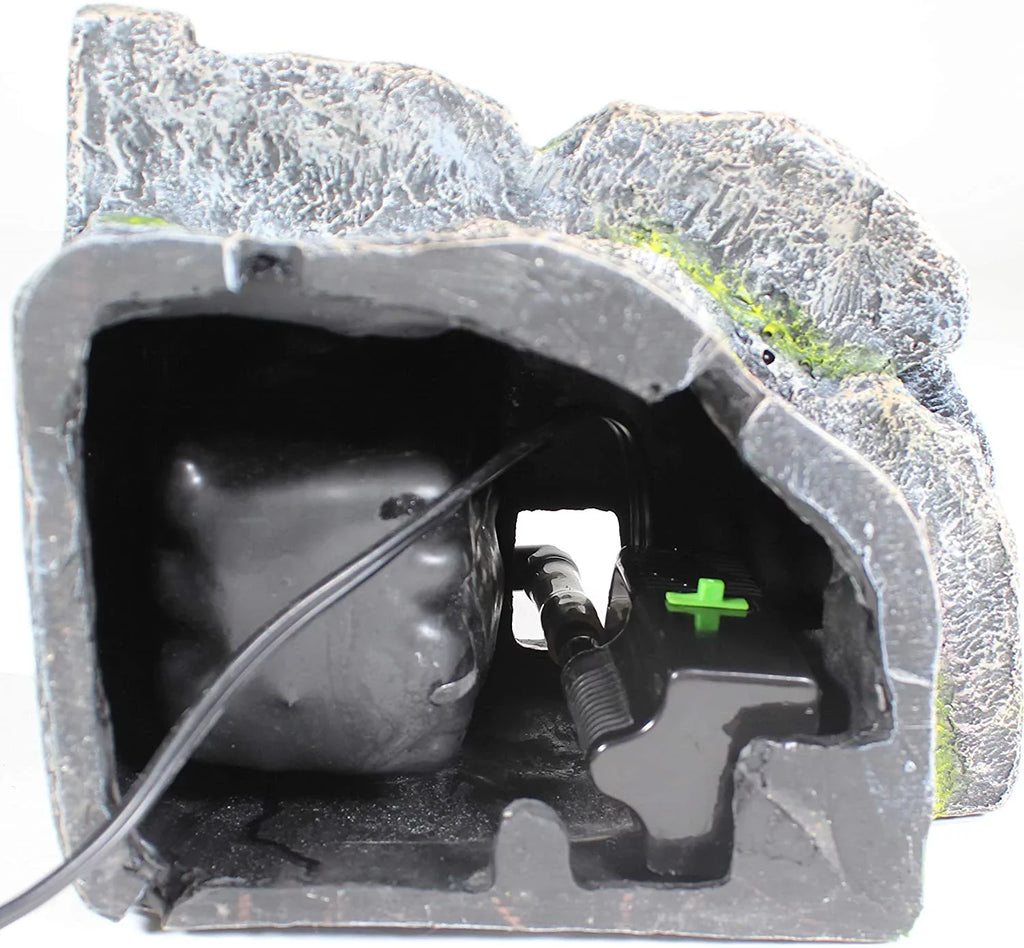 Penn-Plax Reptology Crystal-Falls Tiered Fluid Filtration System for Turtles and Amphibians, Gray