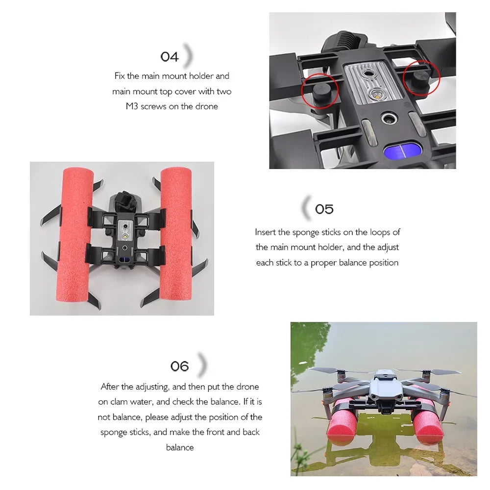moobody Compatible with DJI Mavic Air 2 AIR 2S Drone Float Holder Landing Gear Stick Bracket Heighten Extender Holder Training kit