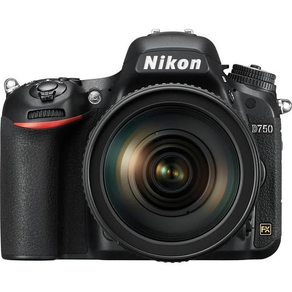 D750 24.3MP DSLR Camera with 24-120mm Lens (Black) Top Value Bundle Includes: Extra Battery and Charger, Dual Sandisk Extreme Pro 32GB (64GB) SD, Flash, Backpack, Filter Kit, Tripod, Telephoto a