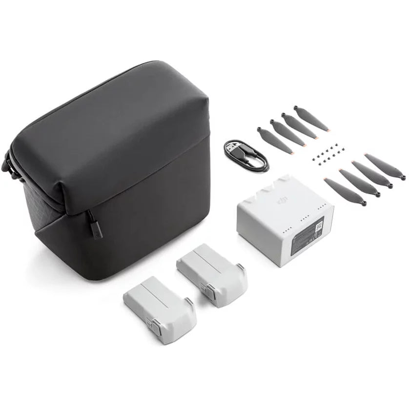 DJI Mini 3 Pro Fly More Kit Plus CP.MA.00000496.01 with 2 DJI Mini 3 Series Processor Flight Battery Plus, Charging Hub, Shoulder Bag Bundle with 128GB Card+ Deco Gear Drone Landing Pad+FPV Headset