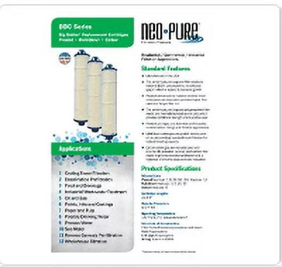 Neo-Pure BB150-PH05 Big Bubba 5 Micron Pleated Filter Cartridge Compatible with Watts BBC-150-P5 Big Bubba BBH-150 housing