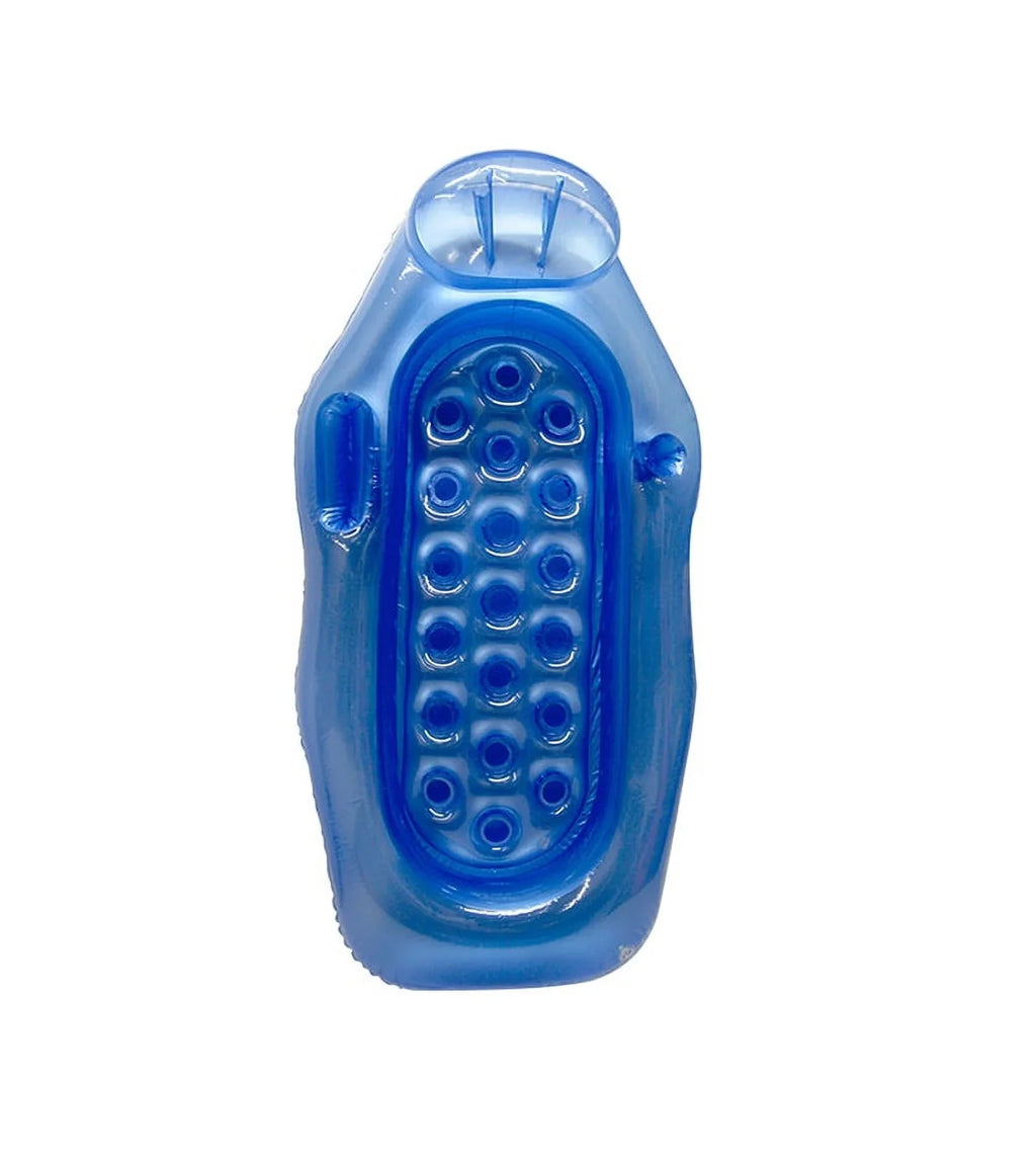 Swim Central 76" Wet or Dry Inflatable 1-Person Liquid or Swimming Pool Sun Lounge - Blue