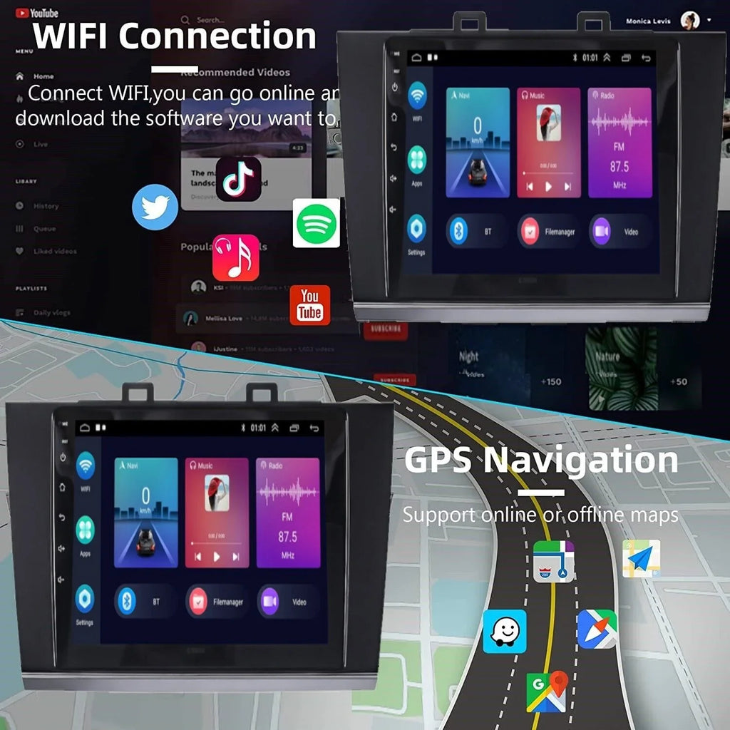Upgrade Your Subaru Legacy Outback with Android Carplay GPS 9IN Monitor Optimize Daily Commutes High-Quality Audio Streaming