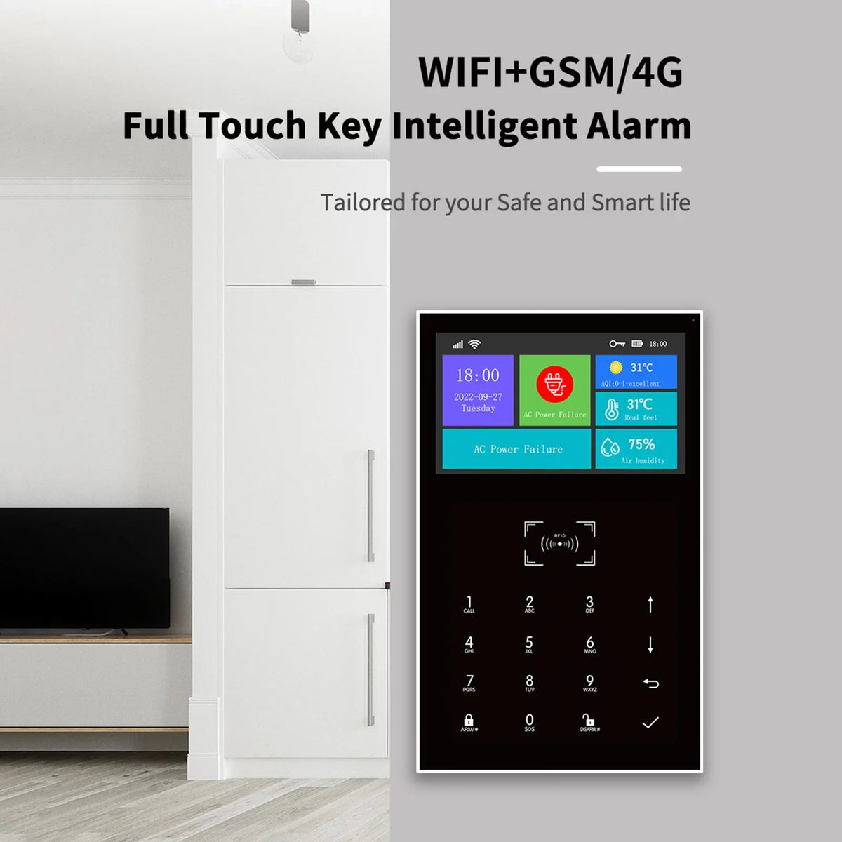 moobody All Touch USB Monitor Wireless WIFI GSM Burglar System Smart Home DIY APP Smart Life