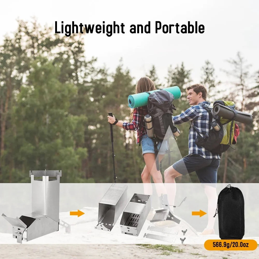 Lixada furnace,Tent Stove Picnic Bbq Wood Stainless Steel Stove Camp TentCollapsible Stainless Steel Stove With Handle Wood HuntersTent Stove Wood Stove Wood Stove Stove