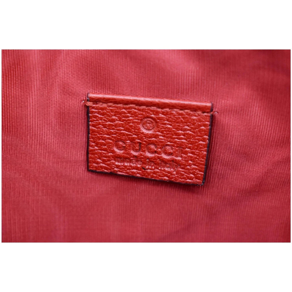 Pre-owned GUCCI Linea Merida Web Stripe Canvas Zip Pouch Multicolor 524788