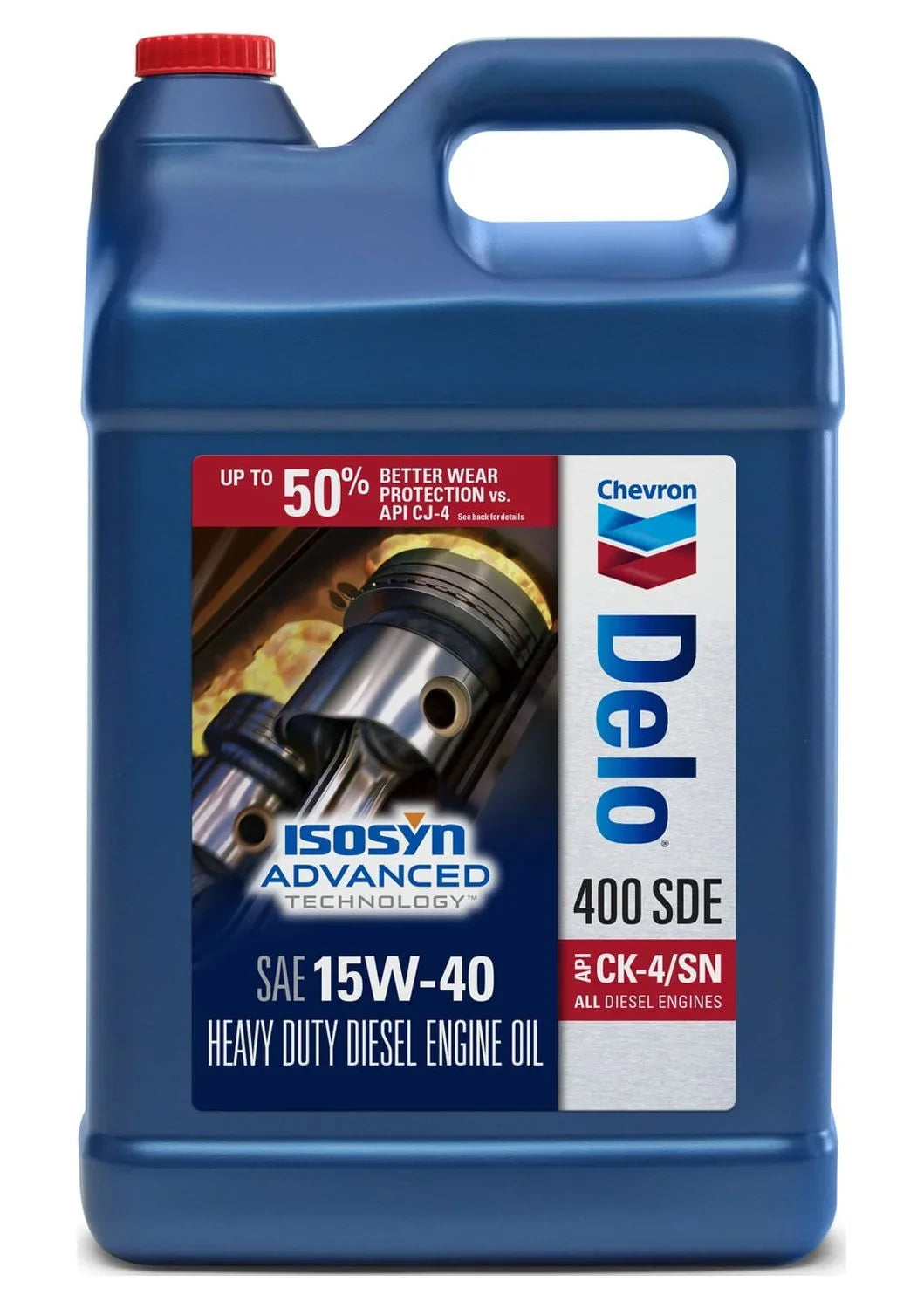 Chevron Delo 400 SDE CK-4 15W-40 Heavy Duty Diesel Motor Oil, 2.5 Gallons