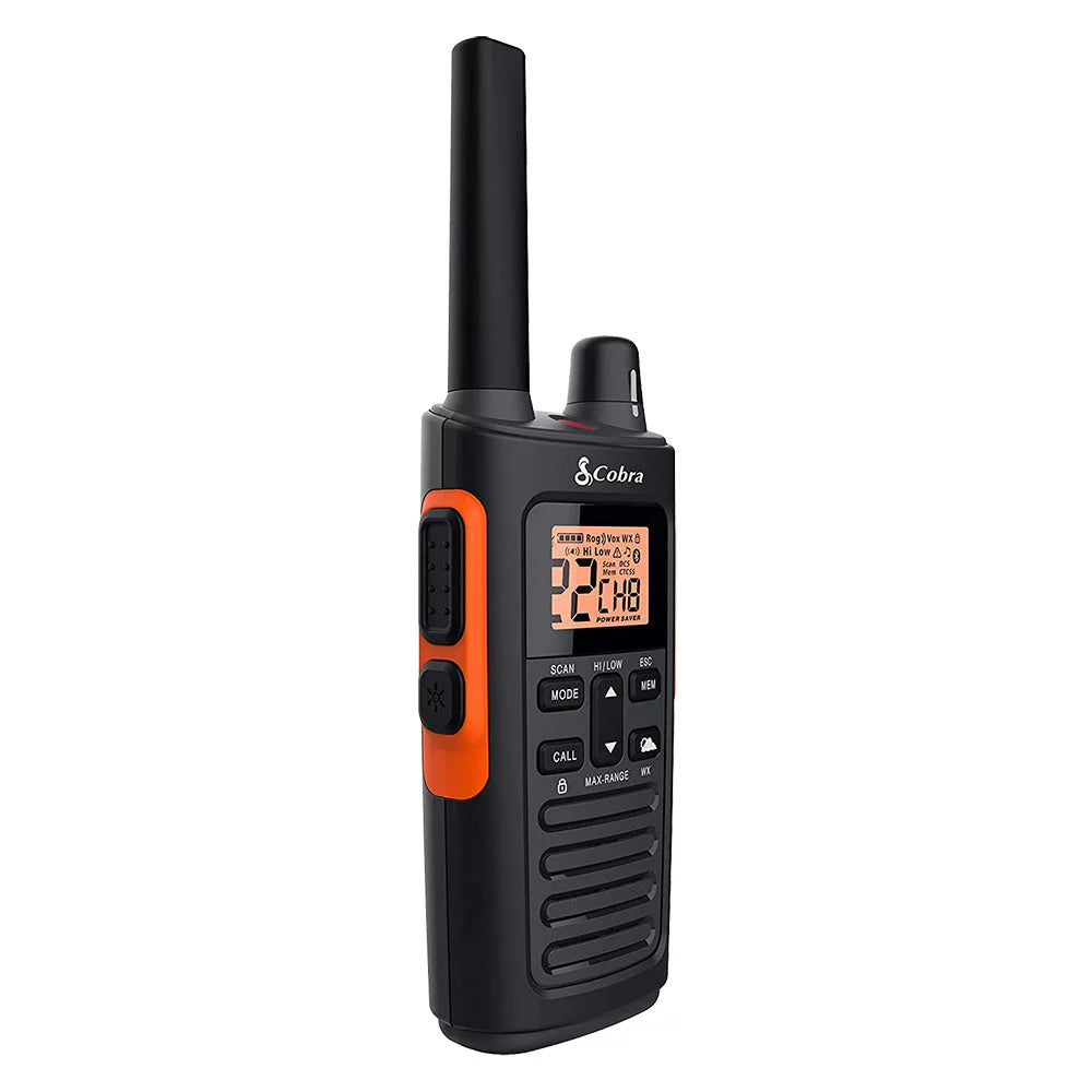 Cobra RX680 Liquid Walkie Talkies for Adults - Rechargeable, 60 Preset Channels, Long Range 38-Mile Two-Way Radio Set (2-Pack)