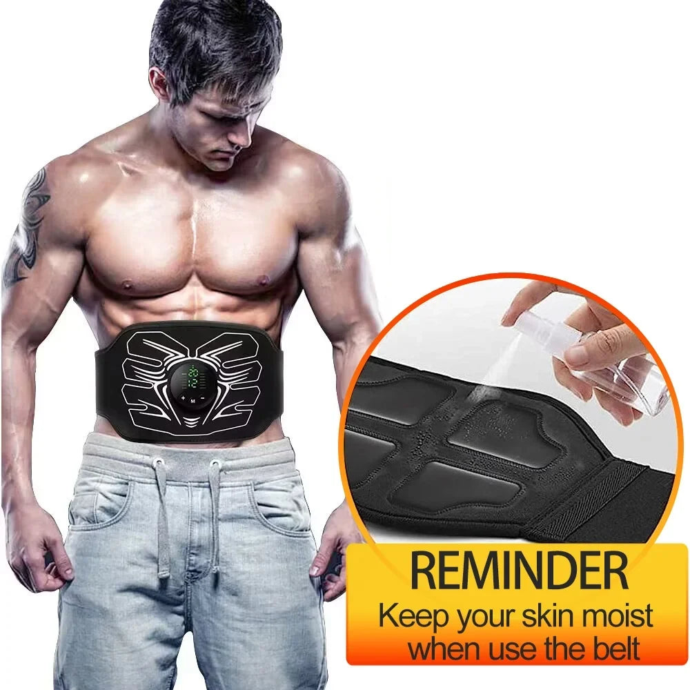 ABS Muscle Stimulator,Ab Machine,Abdominal Toning Belt Workout Portable Ab Stimulator Home Office Fitness Workout Equipment for Abdomen