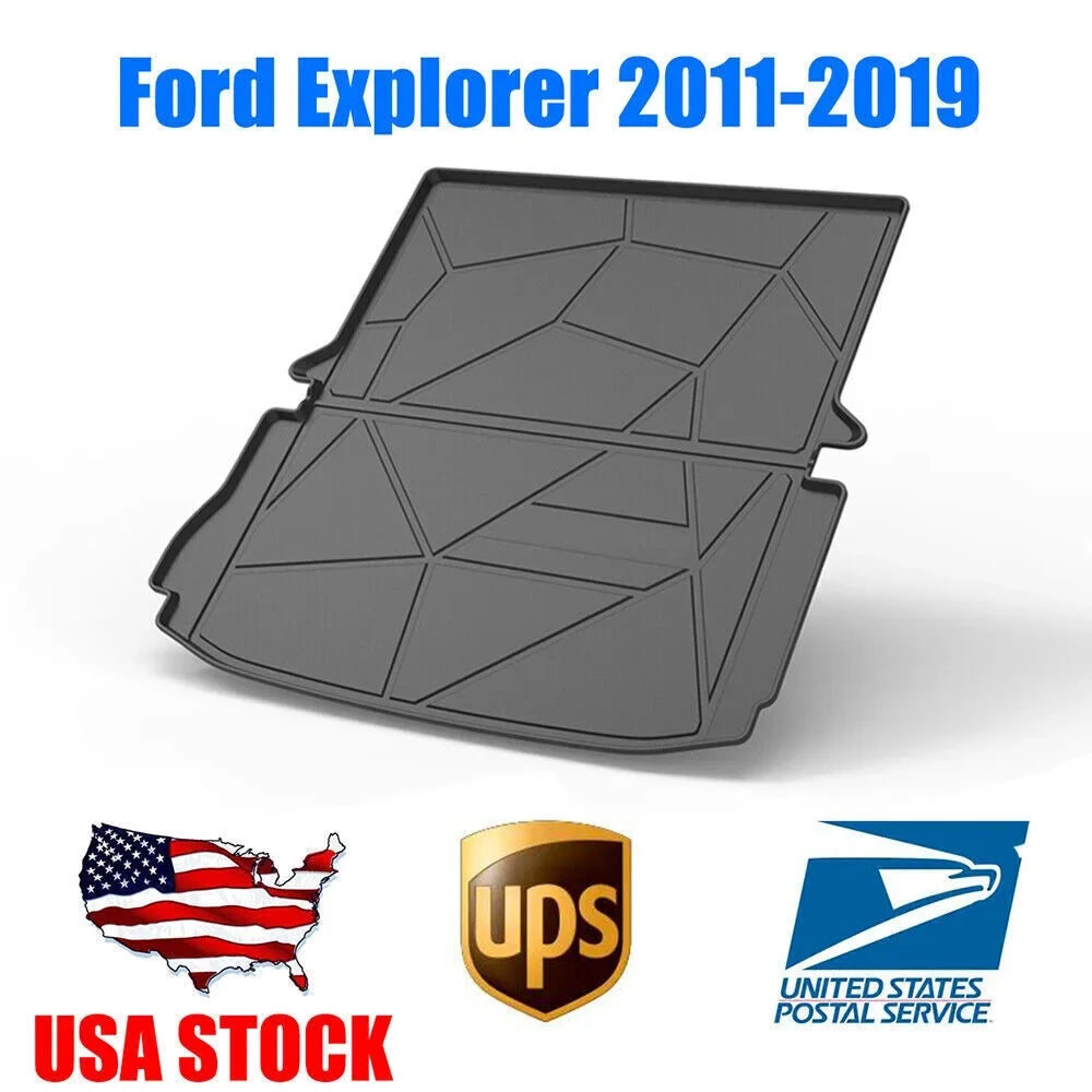 TPO Custom Trunk Liner Cargo Mats for Ford Explorer 2011-2019 Liquid Non 7-seats Models