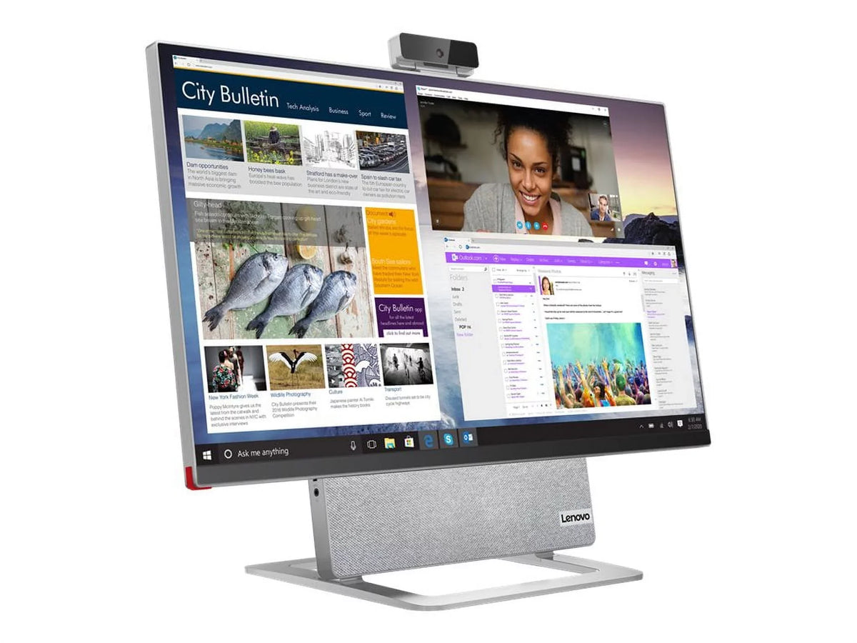 Yoga AIO 7 27ACH6 F0G7 - All-in-one - with monitor stand - Ryzen 7 5800H / 3.2 GHz - RAM 16 GB - SSD 512 GB - NVMe, TLC - Radeon RX 6600M - GigE - WLAN: Bluetooth 5.0, 802.11a/b/g/n/ac/ax - Win 11 Home - monitor: LED 27" 3840 x 2160 (Ultra HD