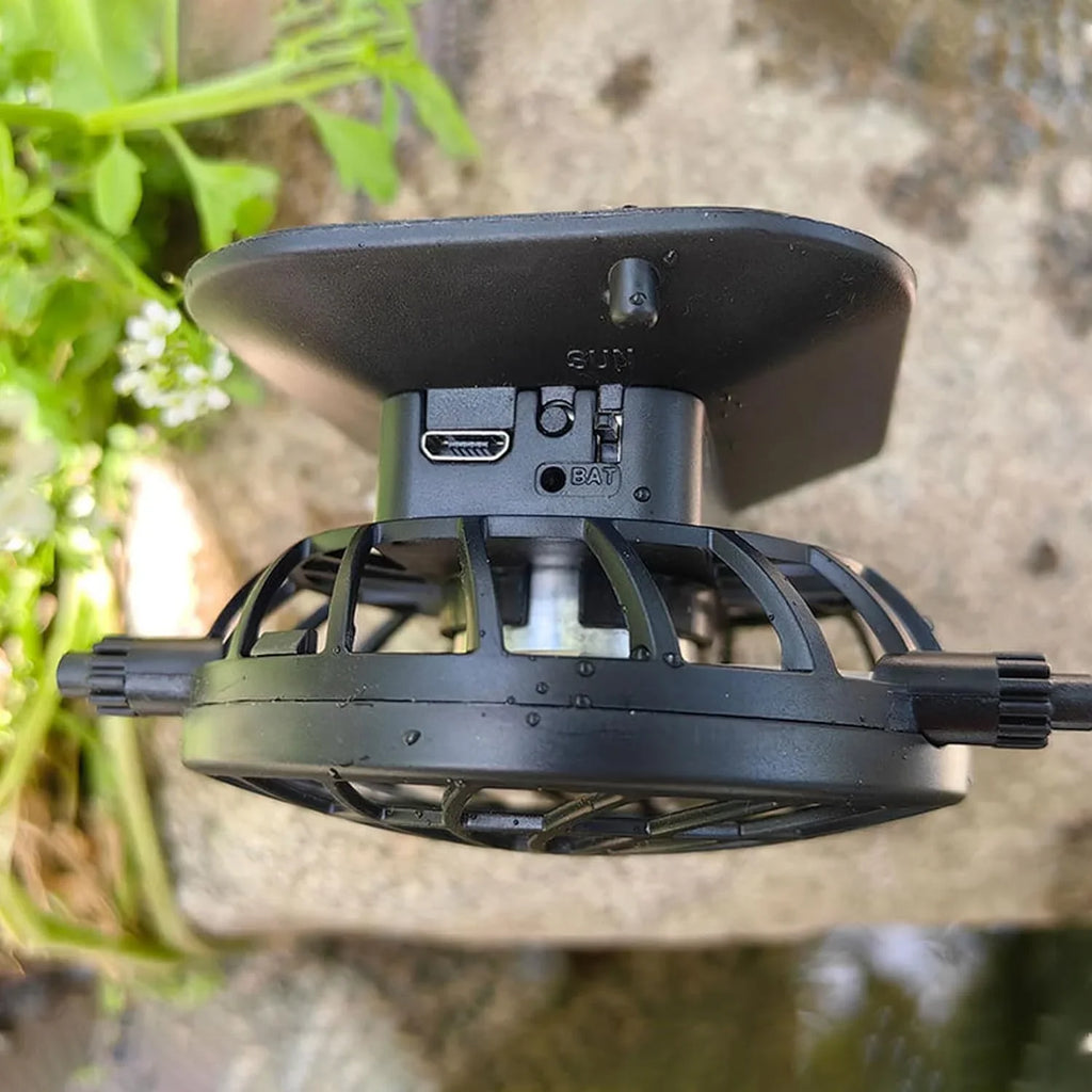 Men Sun Hat with 2 Solar Fan UPF 50+ Fishing Hats Wide Brim UV Protection Sun Hat, USB Charging