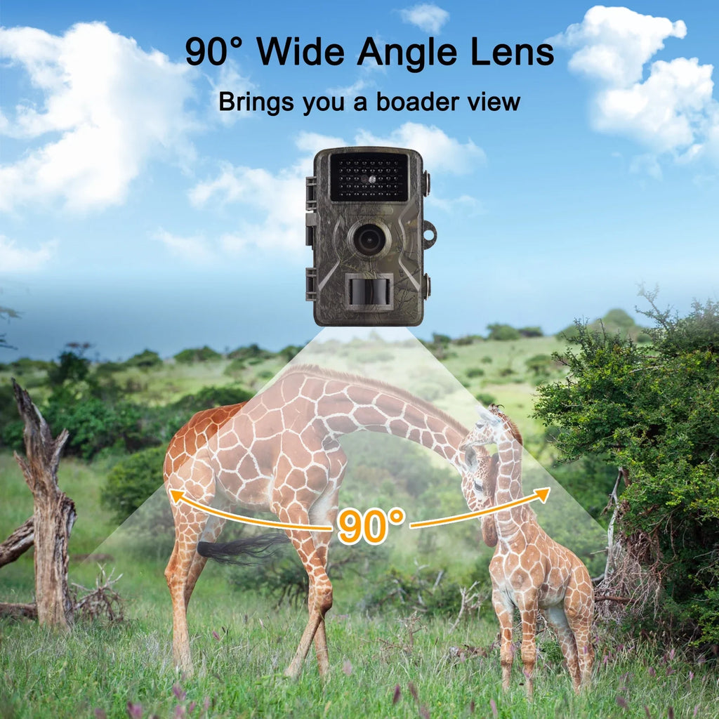 1080P Trail 16MP Wildlife Tracking with 2.0 Inch TFT Color Display 0.8s Trigger Time Supports Infrared Night Vision Motion Activated IP66 Liquid