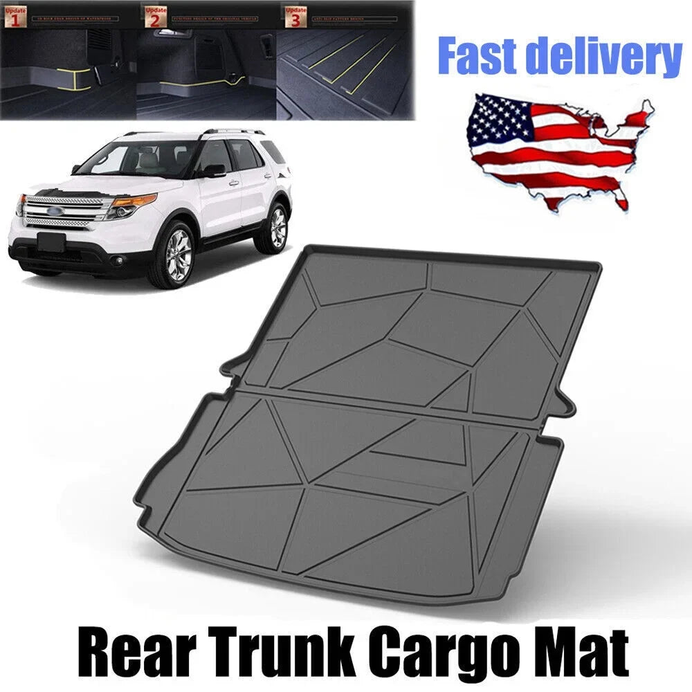 TPO Custom Trunk Liner Cargo Mats for Ford Explorer 2011-2019 Liquid Non 7-seats Models