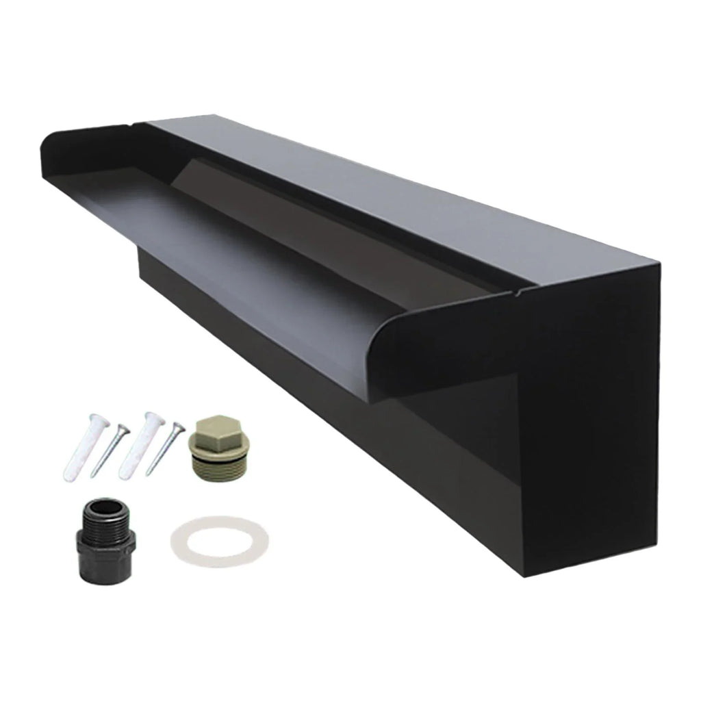oshhnii Liquid Spillway Pool Fountain Stainless Steel, Feature Spillway for Hot Spring Pond Hotel Lobby, SPA Wall Mount
