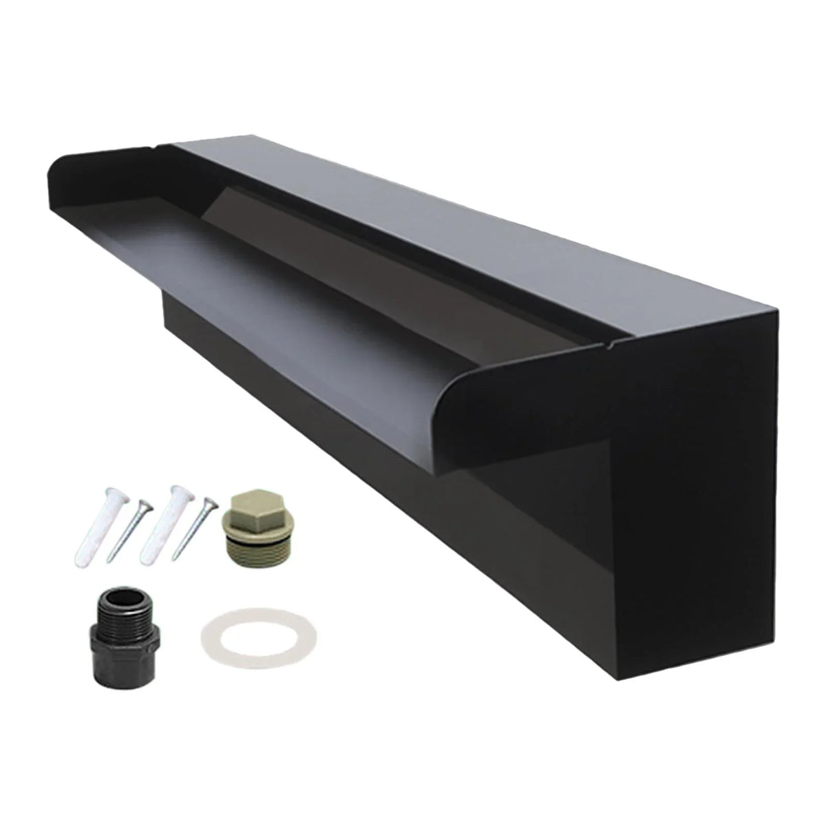 oshhnii Liquid Spillway Pool Fountain Stainless Steel, Feature Spillway for Hot Spring Pond Hotel Lobby, SPA Wall Mount