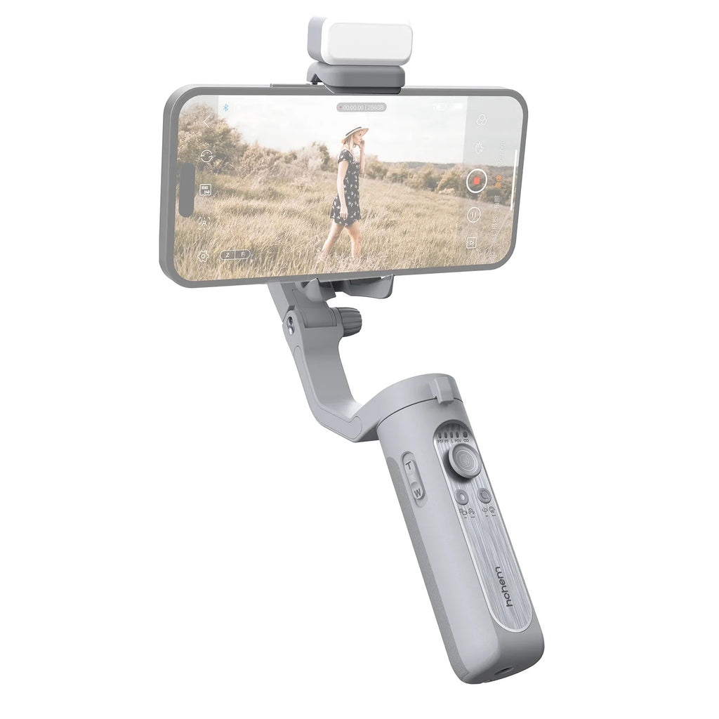 hohem Selfie Stick,Load 14/13/12/11 Android LED Fill Load Stabilizer Portable -Shake XE 3-Axis Stabilizer -Shake LED Fill iSteady LAOSHE