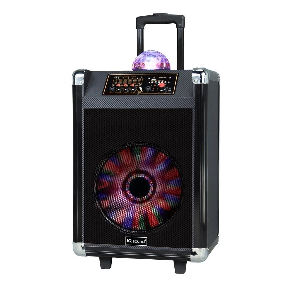 12" Portable Bluetooth Speaker with Disco Ball Light (IQ-3612DJBT)