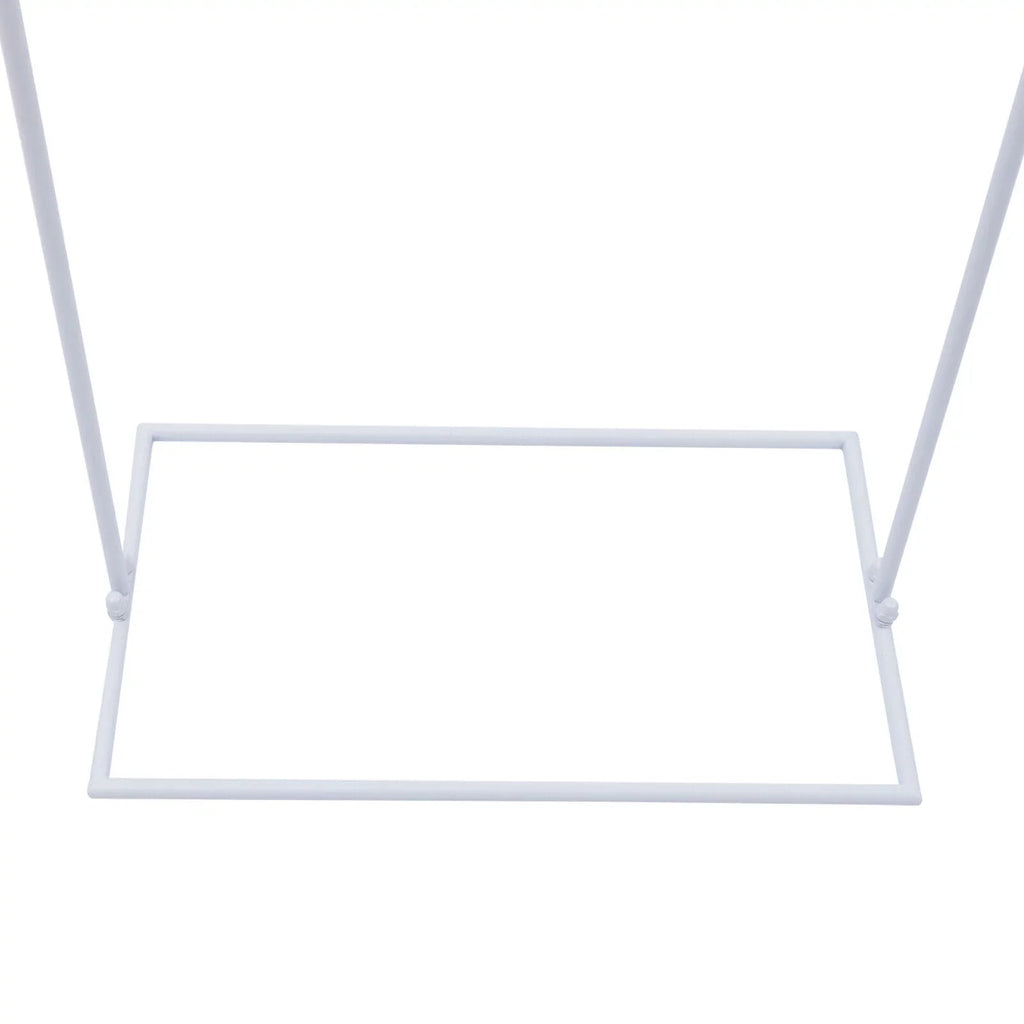 White/Golden Wedding Arch Rectangle Backdrop Stand Iron Balloon Flower Display Frame Decor