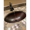 Brass 19" Oval Metal Farmhouse Bathroom Sink with Aged Brass Daisy Dain - 19" X 14" X 5"