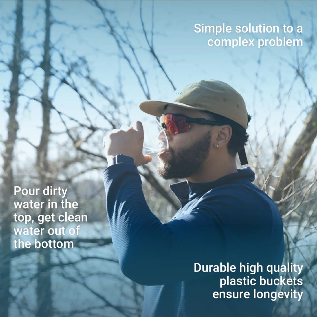 Uzima UZ-2 camping Fluid filter and drinking Fluid filter system, portable travel Fluid filter alternative to Liquid purification systems, Liquid filter for camping, backpacking, and hiking