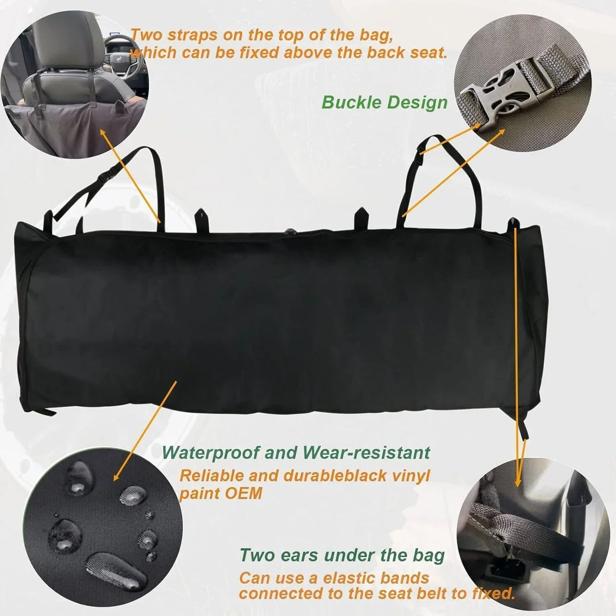 US For Ford Bronco Accessories 2021-2023 4-Door 600D Soft Top Window Storage Bag