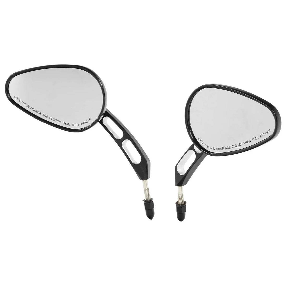 Teledu Black Rear View Mirrors Harley Softail Deluxe FLSTN Fits 2005-2017 Fits 2016 8mm