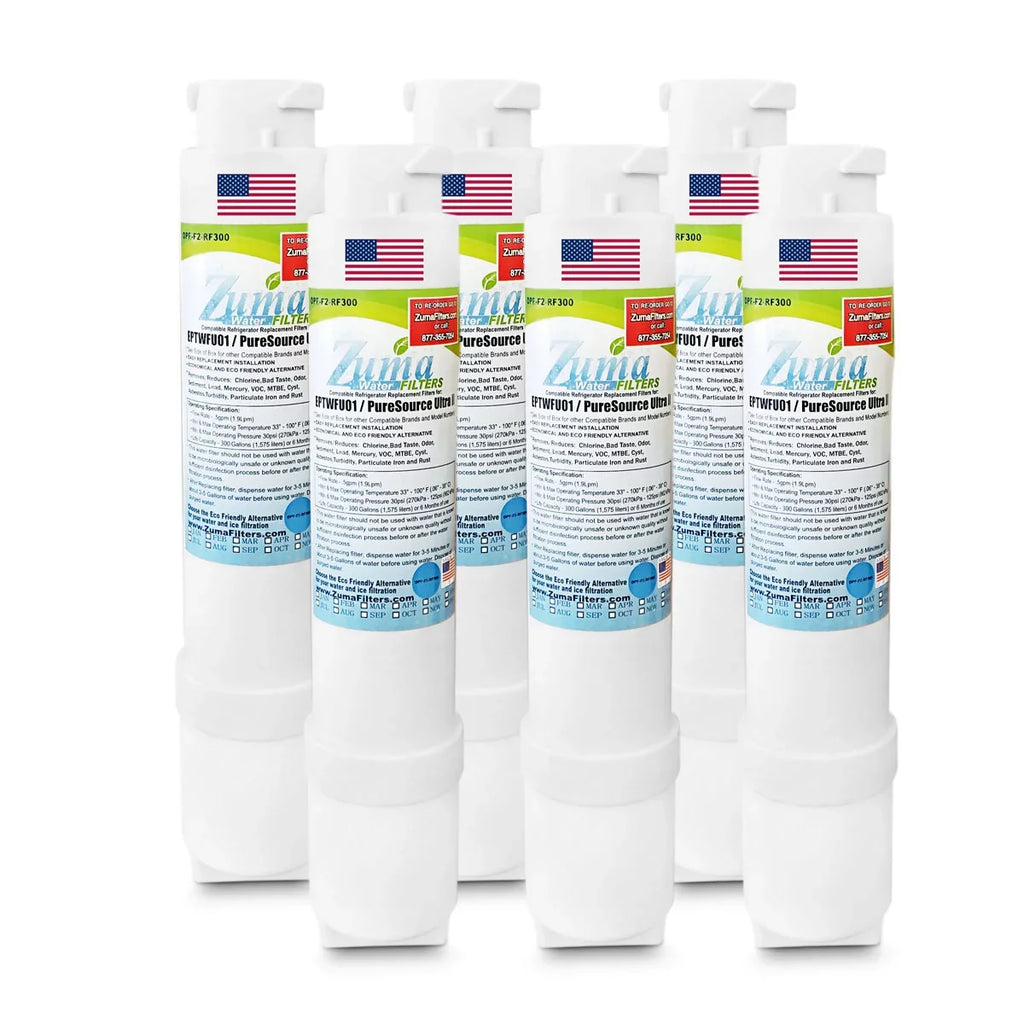 ZUMA Brand , Liquid and Ice Filter , Compatible with FPBS2777RF9 - 6 Pack - Made in U.S.A.